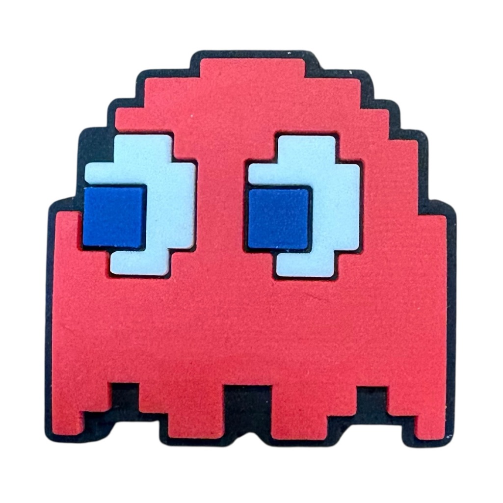 Pacman Blinky Red Ghost Croc Charm